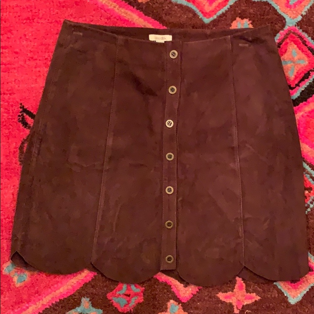 Suede mini skirt from urban outfitters
